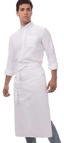 Faldón Mozo Tropical Mecanico - Uniforme De Cocina Carim Blanco Unico