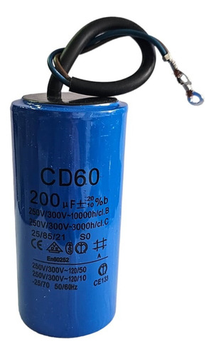 Condensador De Partida 200uf 250v/300v 50/60hz