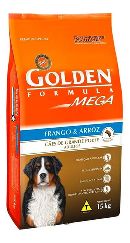 Ração Golden Mega Cães Adultos Raças Grandes 15 Kg