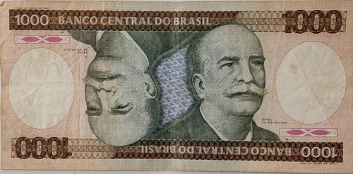 Billete Brasil 1000 Cruzeiros  (bb34