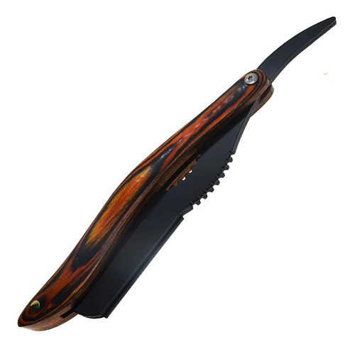 Imagen 4 de 5 de Zilveren Man ® Porta Navaja Acero Inoxidable Mango Madera 02