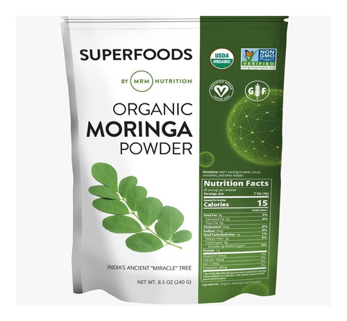 Mrm Super Foods  Moringa 240 Gr - g a $1256