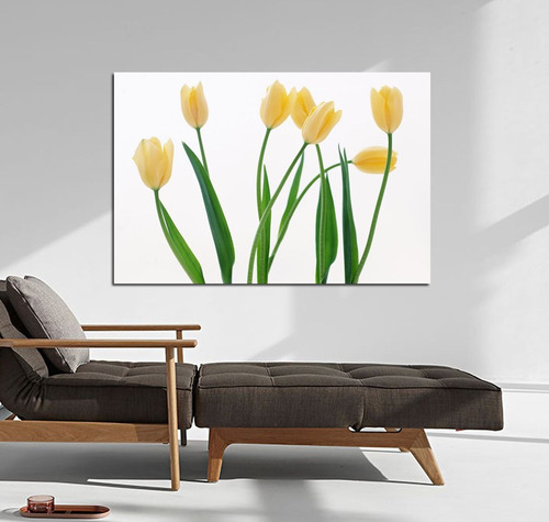 Vinilo Decorativo 40x60cm Hermosos Tulipanes Amarillo