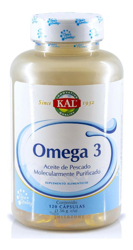 Omega 3 Aceite De Pescado Molecularmente Purificado 120 Cáps