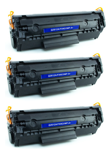 3 Pza Toner Generico 12a Compatible Con 3020