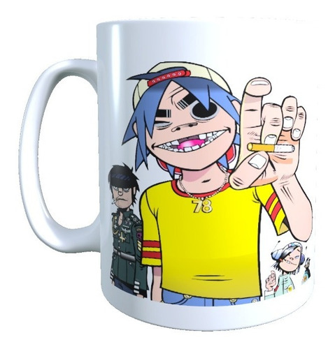 Taza Tazon Gorillaz, Regalo Rock, Alta Calidad