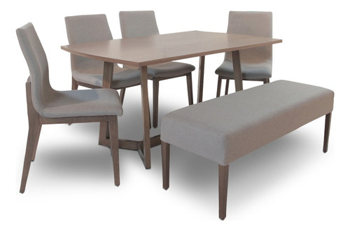 Mesa De Comedor Briggs Nogal Këssa Muebles