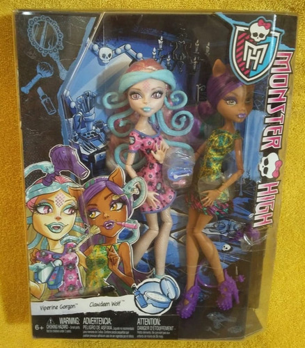 Monster High Viperine Gorgon Y Clawdeen Wolf 28 Cm (Usado)