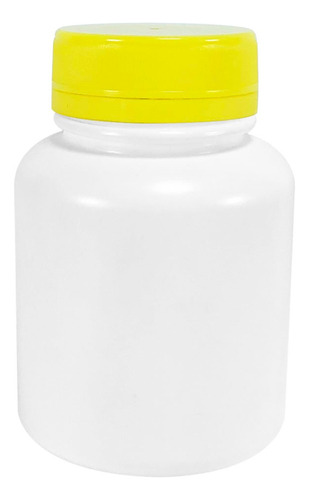 Pote Para Cápsulas 180ml Com Tampa Rosca Lacre (50 Unid) Sabor Amarelo