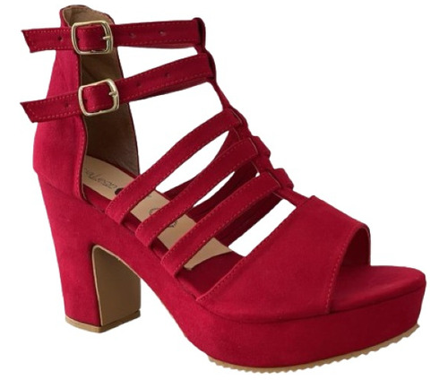 Zapatos Calzado Para Dama Comodos 619 Rojo 