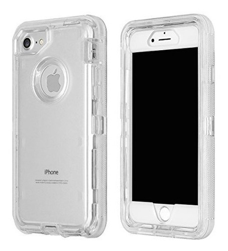 Funda iPhone 6 7 8, Maxcury Pc Duro Parachoques + Tpu Suave