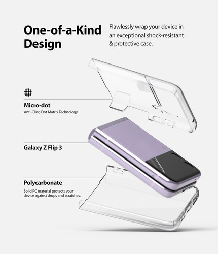 Imagen 3 de 7 de Funda Samsung Galaxy Z Flip 3 Ringke Slim Original Delgada