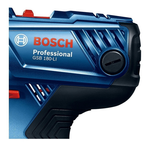 Imagen 2 de 4 de Taladro percutor atornillador inalámbrico de 13mm Bosch GSB 180-LI SOLO 18V 220V