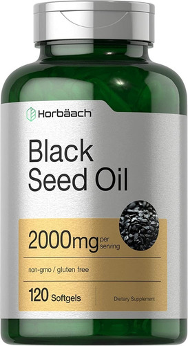 Aceite De Semilla Negra 2000 Mg Horbaach 120 Softgels