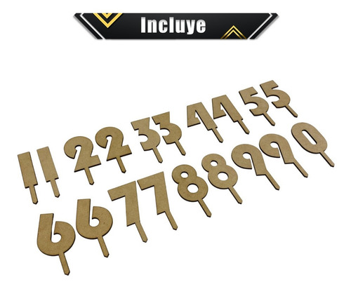 Imagen 10 de 10 de Numeros Cake Toppers Letreros Para Pastel Decoracion Fiesta