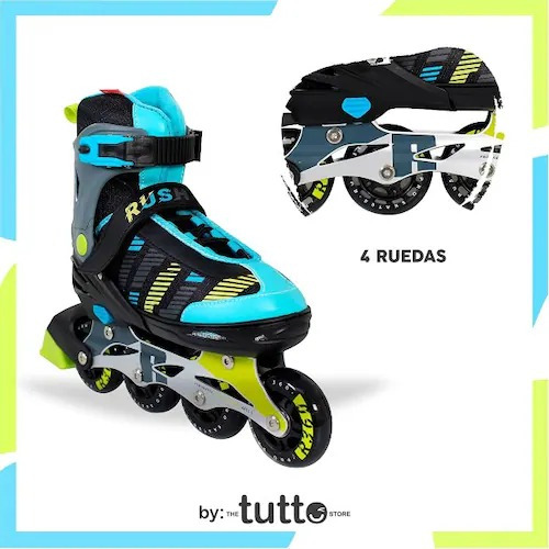 Patines En Linea Niño Rush 360 Ajustables De 22 A 25 Cm