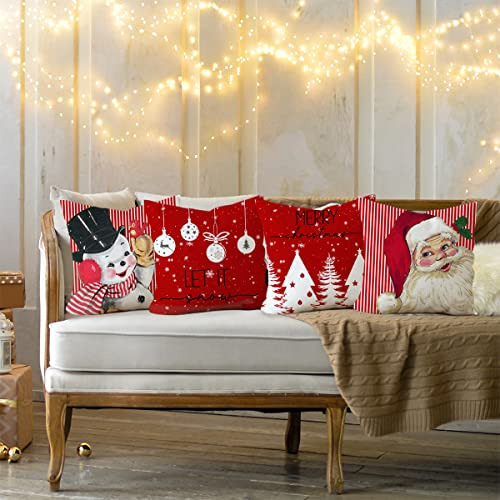 Juego De 4 Fundas De Almohada Decorativas De Navidad 50x50 C