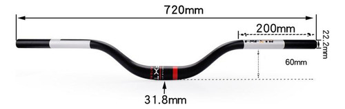 Manillar De Bicicleta Bmx Extra Largo Down Hill 720mm Plata