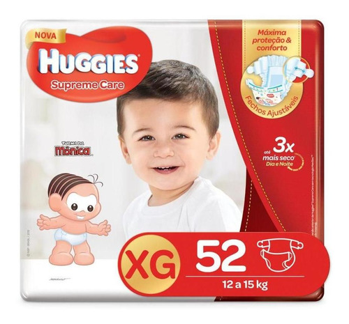 Imagem 1 de 4 de Fralda Huggies Supreme Care Xg - 52 Fraldas