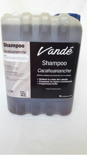 Shampoo De Cacahuananche Fortalece Y Nutre El Cabello 20 Lts