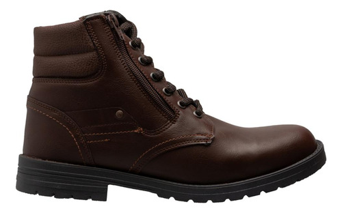 Bota Hombre Forester Casual Combate Plana Tubo Liso Agujetas