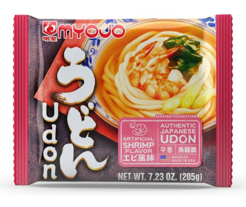 Udon Fideos Ramen Sabor Camaron  Myojo 205 Gr