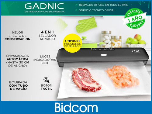 Imagen 2 de 10 de Envasadora Al Vacio Gadnic Maquina Pro Alimentos Frescos