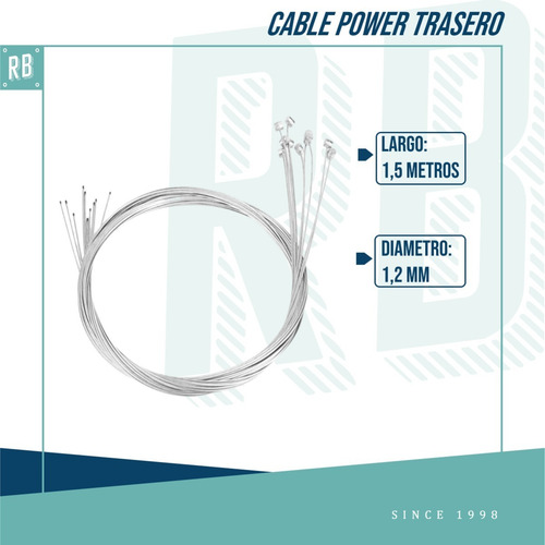 Imagen 2 de 9 de Cables De Freno Trasero Power Bicicleta X 10 Unidades