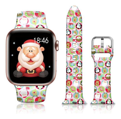 Malla Para Apple Watch 42/44mm Ftfcase Navidad Rosa