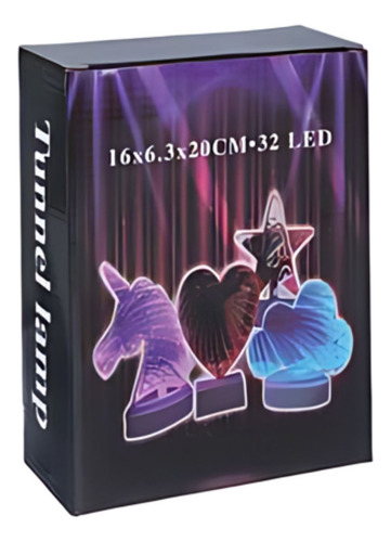 Lampara Mesa Led Tunel Infinito Luz Neon Forma Corazón Usb