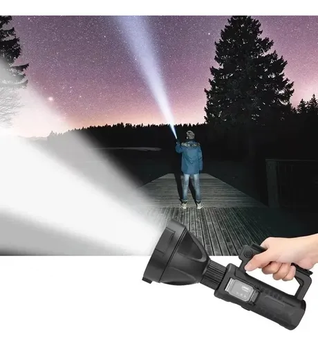 Foco Linterna Led Largo Alcance 600 Metros Usb Trípode Led