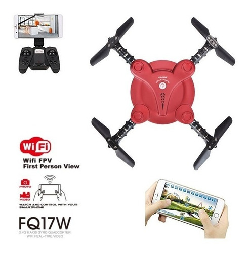 Mini Drone Fq777 Fq17w Plegable Wifi 2.4 Ghz 4ch 6 Ejes