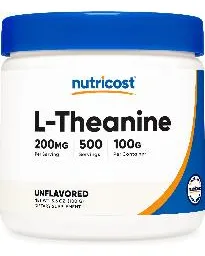 Supplement Nutricost L-theanine Powder 100g Gluten Free & No