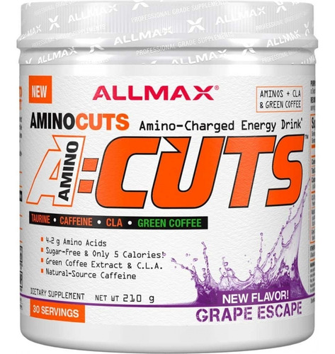 Aminoacido Allmax Amino Cuts 210 Gr 30 Servicios Todo Sabor Sabor Mora Azul