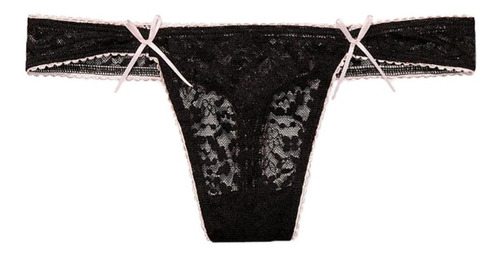 Imagen 1 de 4 de Tanga Panty Victoria's Secret De Encaje Con Moños