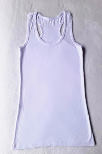 Musculosa Larga Blanca Talle 42