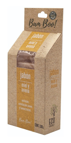Imagen 8 de 9 de Jabón Artesanal Natural Miel Avena 100 G Bam Boo! Lifestyle