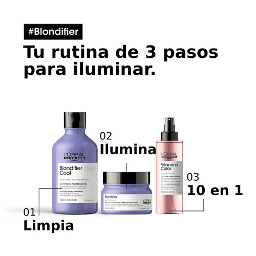 Imagen 5 de 5 de Shampoo Matizador Blondifiercool 500ml L'oréal Professionnel