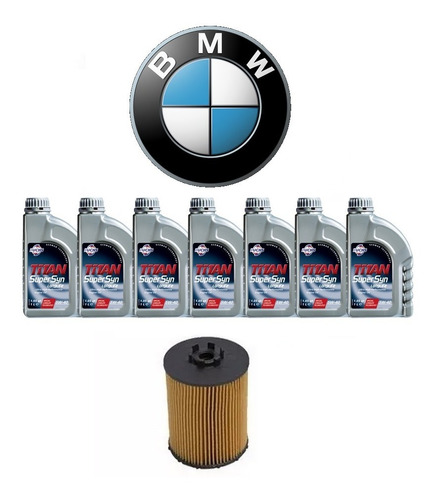 Kit Troca De Óleo Fuchs 5w40 Para Bmw 750ci 5.4 2005 Á 2009