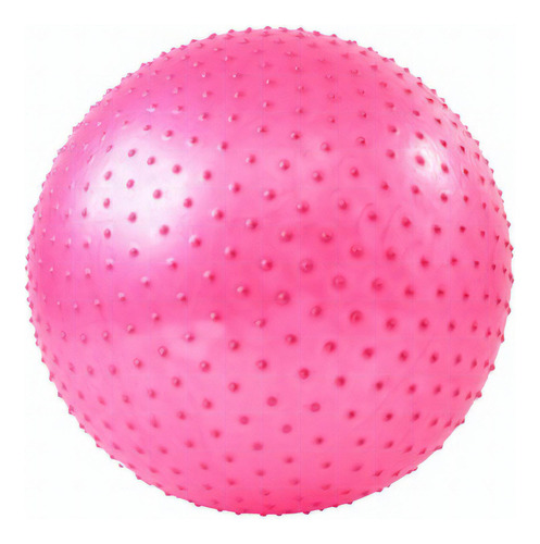 Bola De Pilates E Yoga Com Massageador - Wct Fitness Cor Rosa