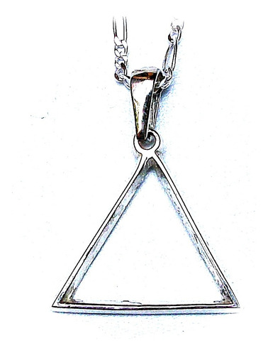 Cadena Y Dije De Triangulo En Plata Ley.925 Sterling Silver