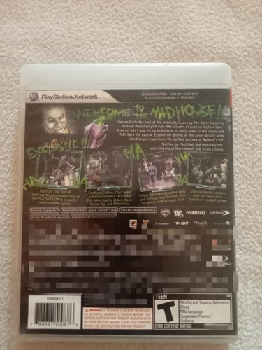 Batman Arkham Asylum Ps3 Impecable De Colección (Usado)