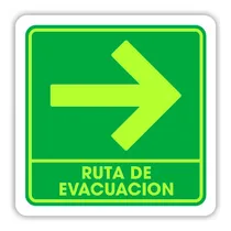 Comprar Señalamiento Ruta De Evacuación Derecha Foto 30x30 Seguridad