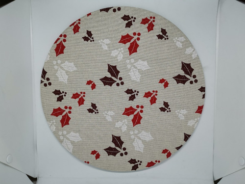 4 Fundas Para Plato Base Navidad De Noche Buena Maximo 36cm