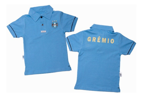 Camisa Polo Infantil Grêmio Azul Oficial Revedor