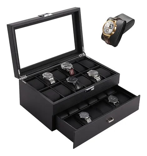 Relojero Piel Gris Hombre, Organizador Viaje Relojes, Accesorios Protección  Rollo Reloj. Regalo Personalizado Del Monograma -  México