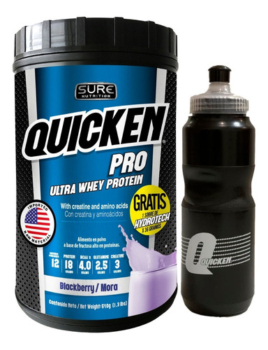 Proteína Suero Quicken Pro Mora 590g Whey Protein