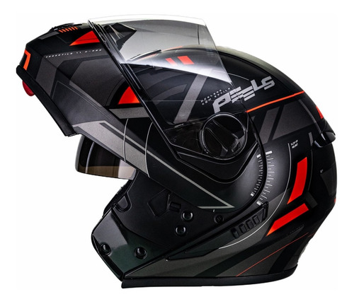 Capacete Robocop Escamoteável Aberto Peels Dynamic Vermelho 