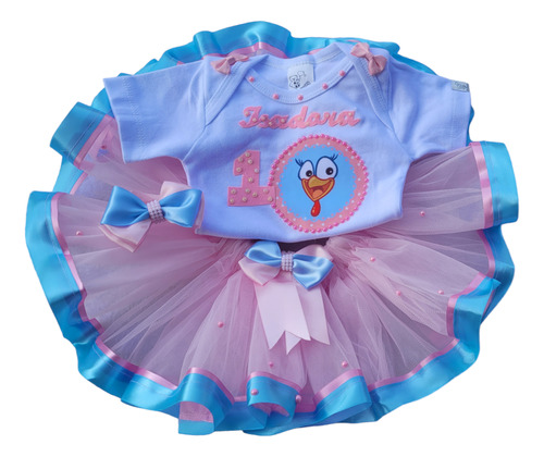 Roupa Galinha Pintadinha Rosa Aniversário De 1 Ano Ou 2 Anos