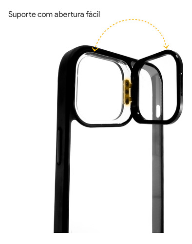 Capa Com Lentes Protect Para iPhone 13 Com Suporte Na Câmera